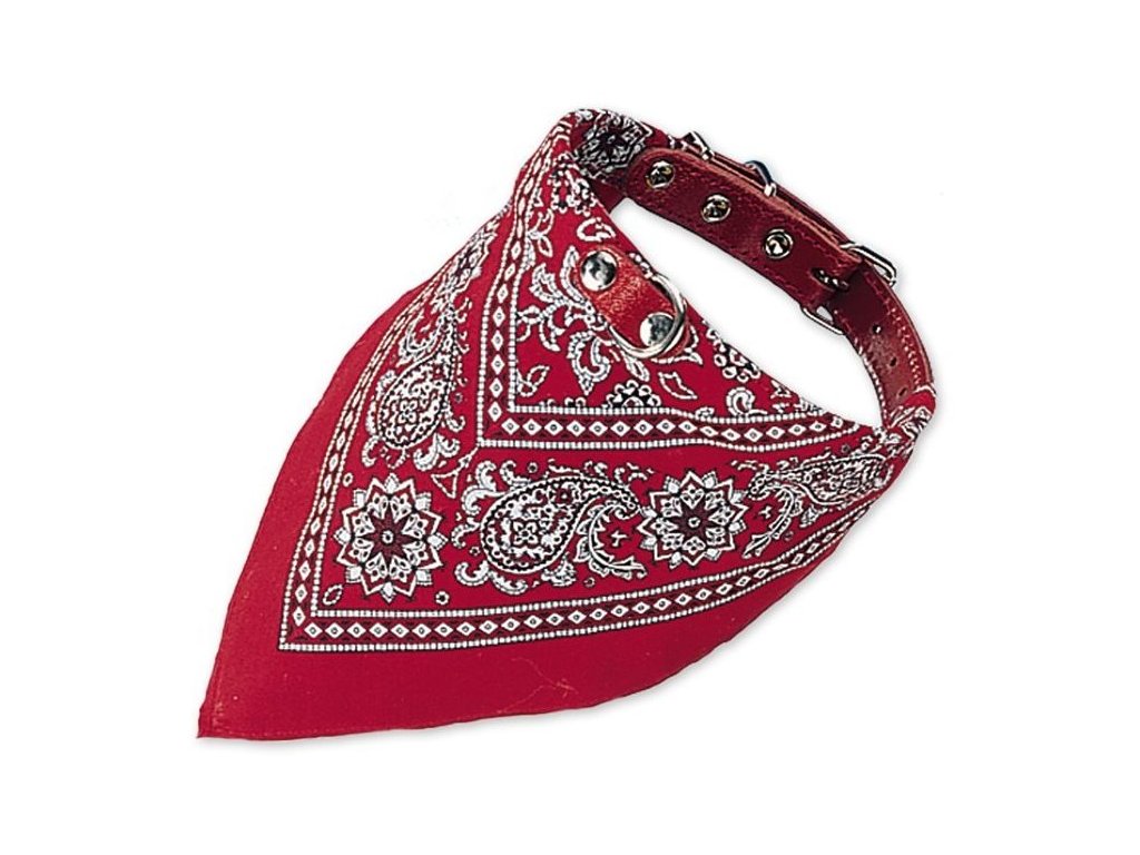 7443 1 nobby kozeny obojek se satkem 45cm cervena z kategorie chovatelske potreby a krmiva pro psy obojky voditka a postroje pro psy obojky pro psy