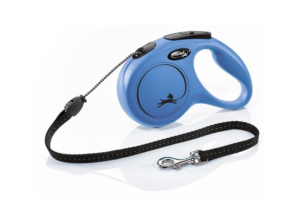 7998 1 flexi new classic m lankove voditko 5m 20kg modra z kategorie chovatelske potreby a krmiva pro psy obojky voditka a postroje pro psy voditka pro psy samonavijeci voditka pro psy