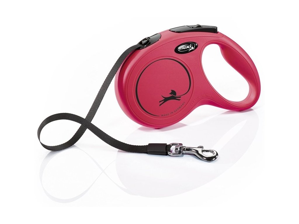 14862 1 flexi new classic m paskove voditko 5m 25kg cervena z kategorie chovatelske potreby a krmiva pro psy obojky voditka a postroje pro psy voditka pro psy samonavijeci voditka pro psy