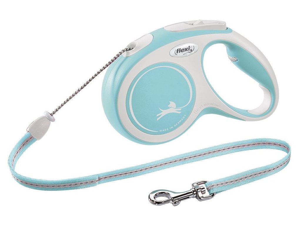 8370 2 flexi new comfort m voditko lanko 5m 20kg svetle modra z kategorie chovatelske potreby a krmiva pro psy obojky voditka a postroje pro psy voditka pro psy samonavijeci voditka pro psy