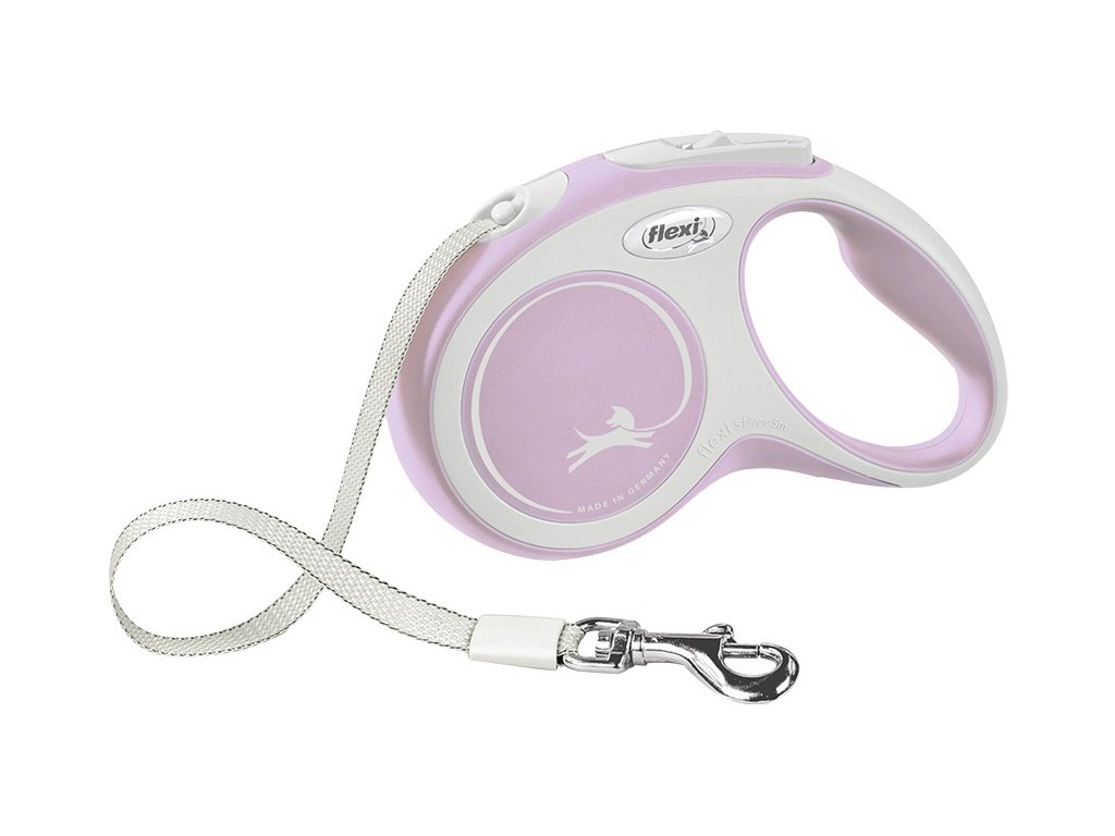 28911 2 flexi new comfort s voditko pasek 5m 15kg ruzova z kategorie chovatelske potreby a krmiva pro psy obojky voditka a postroje pro psy voditka pro psy samonavijeci voditka pro psy