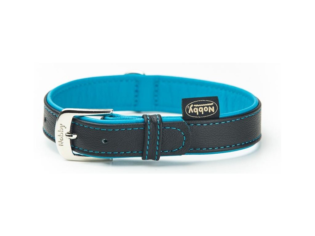24333 2 nobby pacific kozeny obojek tyrkysove lemovani m l 52cm z kategorie chovatelske potreby a krmiva pro psy obojky voditka a postroje pro psy obojky pro psy