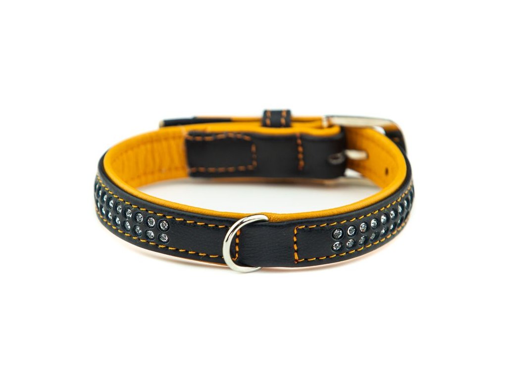 14895 2 nobby pacific deluxe obojek se swarovski krystaly m 47cm oranzova z kategorie chovatelske potreby a krmiva pro psy obojky voditka a postroje pro psy obojky pro psy