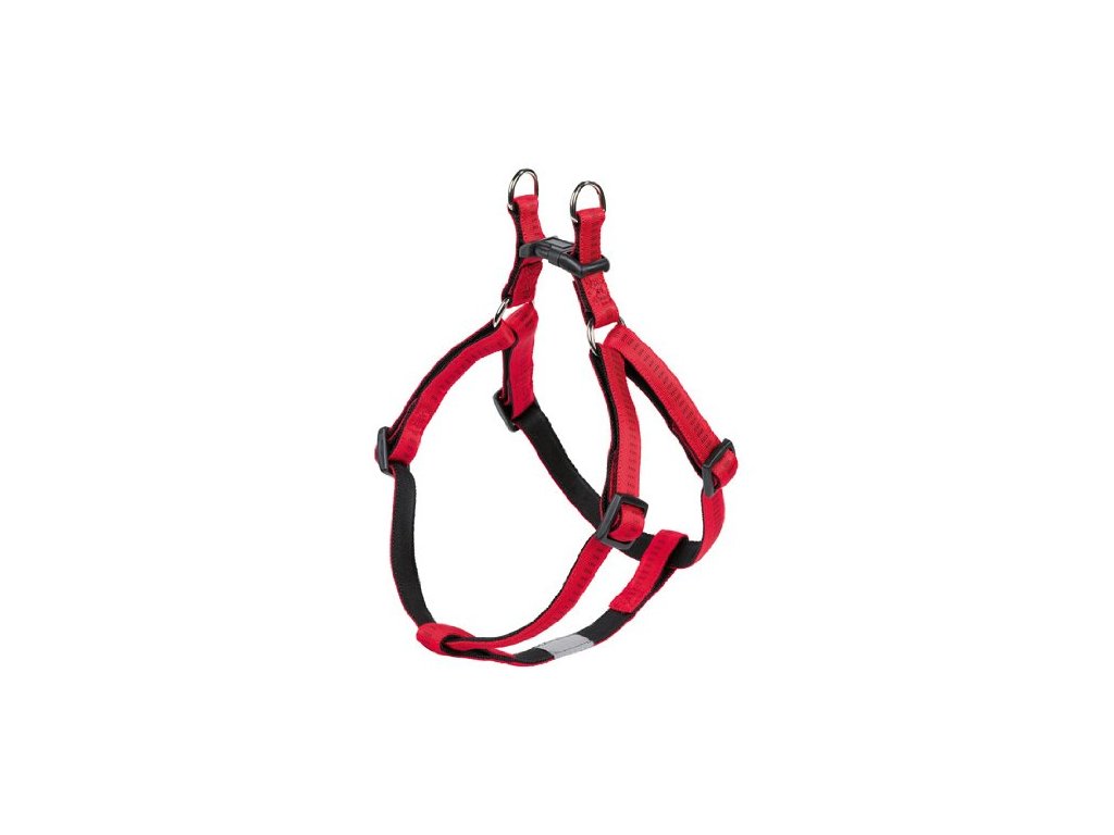 7395 1 nobby soft grip postroj nylon xs s 30 40cm 10mm cervena z kategorie chovatelske potreby a krmiva pro psy obojky voditka a postroje pro psy postroje pro psy