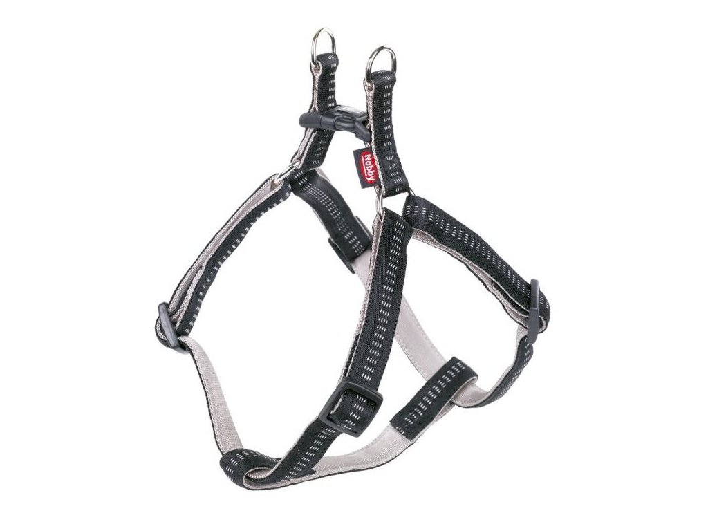 7389 1 nobby soft grip postroj nylon xs s 30 40cm 10mm cerna z kategorie chovatelske potreby a krmiva pro psy obojky voditka a postroje pro psy postroje pro psy