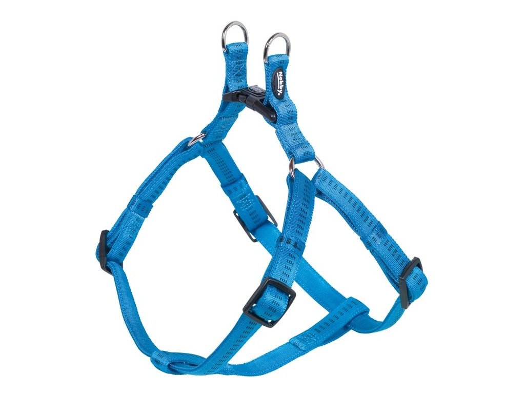 7386 2 nobby soft grip postroj svetle modry nylon xs s 30 40cm z kategorie chovatelske potreby a krmiva pro psy obojky voditka a postroje pro psy postroje pro psy