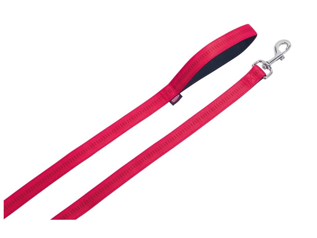 4875 1 nobby soft grip voditko nylon 120cm 10mm cervena z kategorie chovatelske potreby a krmiva pro psy obojky voditka a postroje pro psy voditka pro psy klasicka voditka pro psy
