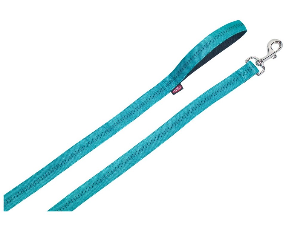4866 1 nobby soft grip voditko nylon 120cm 10mm tyrkysova z kategorie chovatelske potreby a krmiva pro psy obojky voditka a postroje pro psy voditka pro psy klasicka voditka pro psy