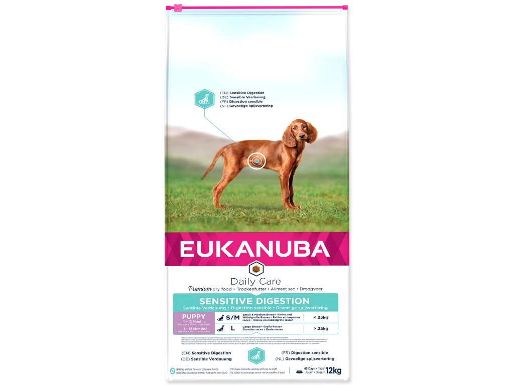 51960 1 eukanuba daily care puppy sensitive digestion 12 kg z kategorie chovatelske potreby a krmiva pro psy krmiva pro psy granule pro psy