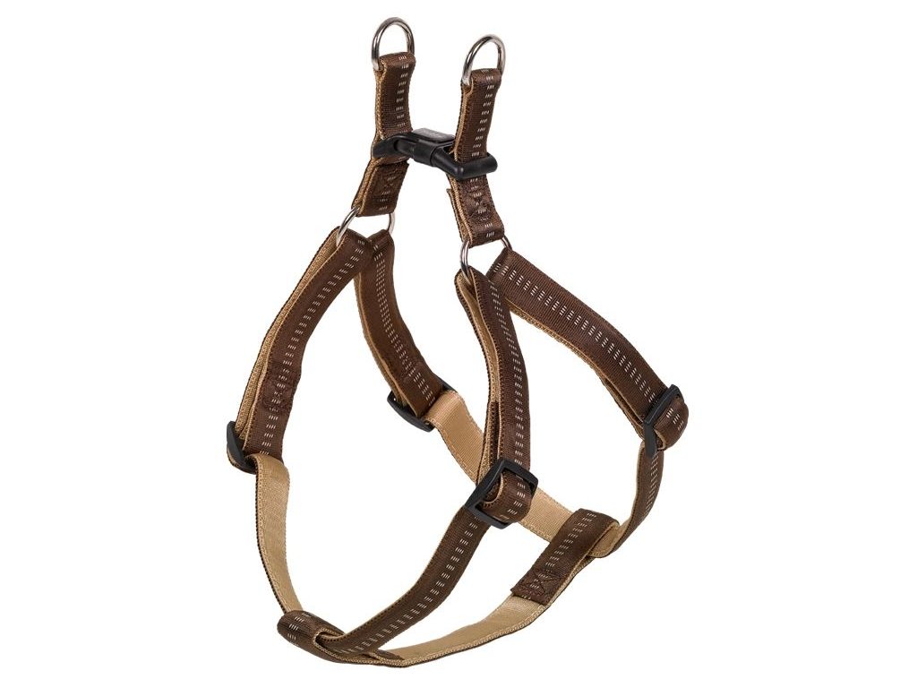 9825 nobby soft grip postroj nylon s m 40 56cm 15mm hneda z kategorie chovatelske potreby a krmiva pro psy obojky voditka a postroje pro psy postroje pro psy