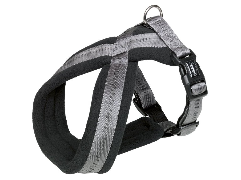 25248 1 nobby soft grip comfort postroj do x tmave sedy xs s 30 40cm z kategorie chovatelske potreby a krmiva pro psy obojky voditka a postroje pro psy postroje pro psy