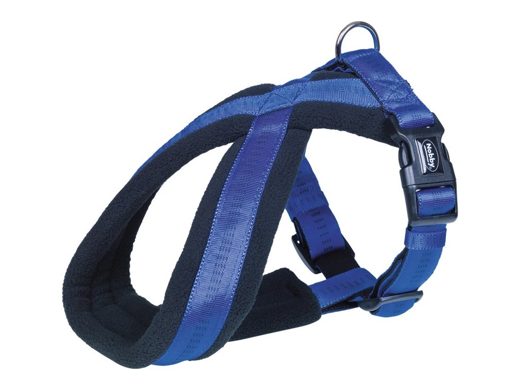 25212 1 nobby soft grip comfort postroj do x modry s m 40 60cm z kategorie chovatelske potreby a krmiva pro psy obojky voditka a postroje pro psy postroje pro psy
