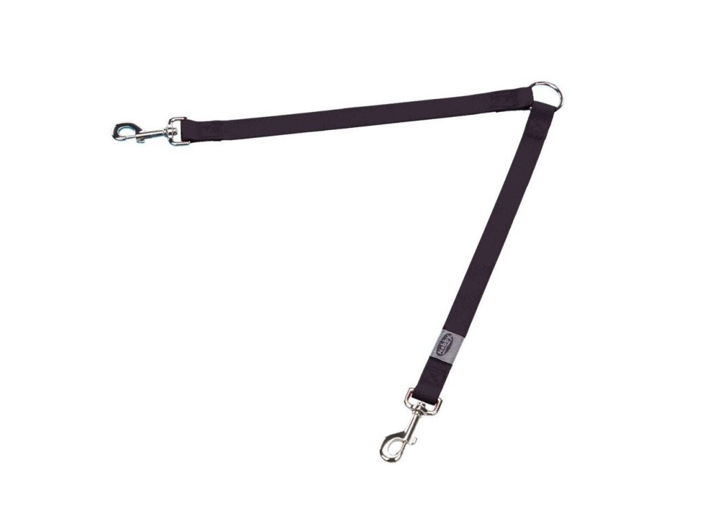 4305 1 nobby rozdvojka na voditko cerna 2 x 30cm z kategorie chovatelske potreby a krmiva pro psy obojky voditka a postroje pro psy voditka pro psy doplnky k psim voditku