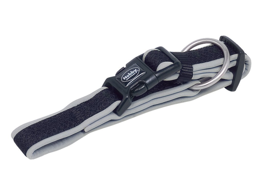 24678 1 nobby mesh preno obojek neopren sedy xs 20 30cm z kategorie chovatelske potreby a krmiva pro psy obojky voditka a postroje pro psy obojky pro psy