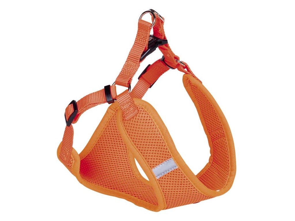 9606 1 nobby hrudni postroj mesh reflect neon oranzova xl z kategorie chovatelske potreby a krmiva pro psy obojky voditka a postroje pro psy postroje pro psy