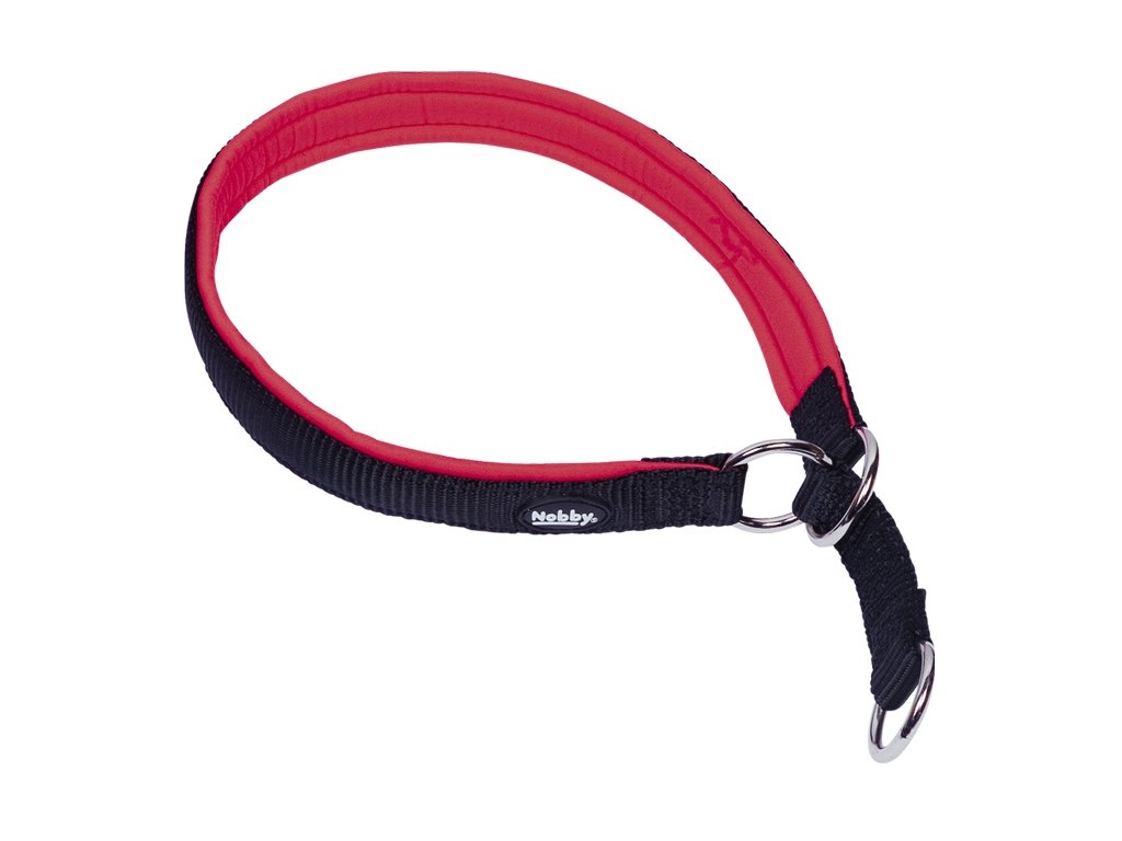 30204 1 nobby classic preno polostahovaci obojek polstrovany cervena xl 60 70cm z kategorie chovatelske potreby a krmiva pro psy obojky voditka a postroje pro psy obojky pro psy