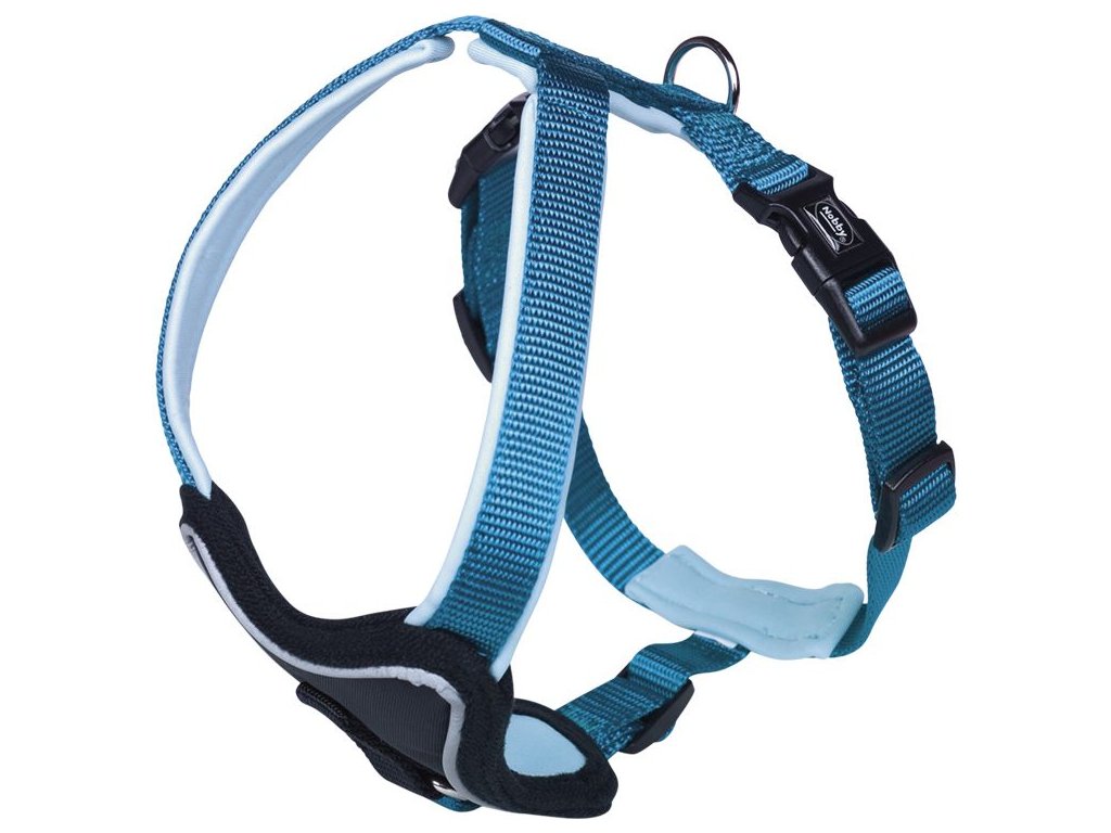 12150 1 nobby classic preno hrudni postroj m l svetle modra z kategorie chovatelske potreby a krmiva pro psy obojky voditka a postroje pro psy postroje pro psy