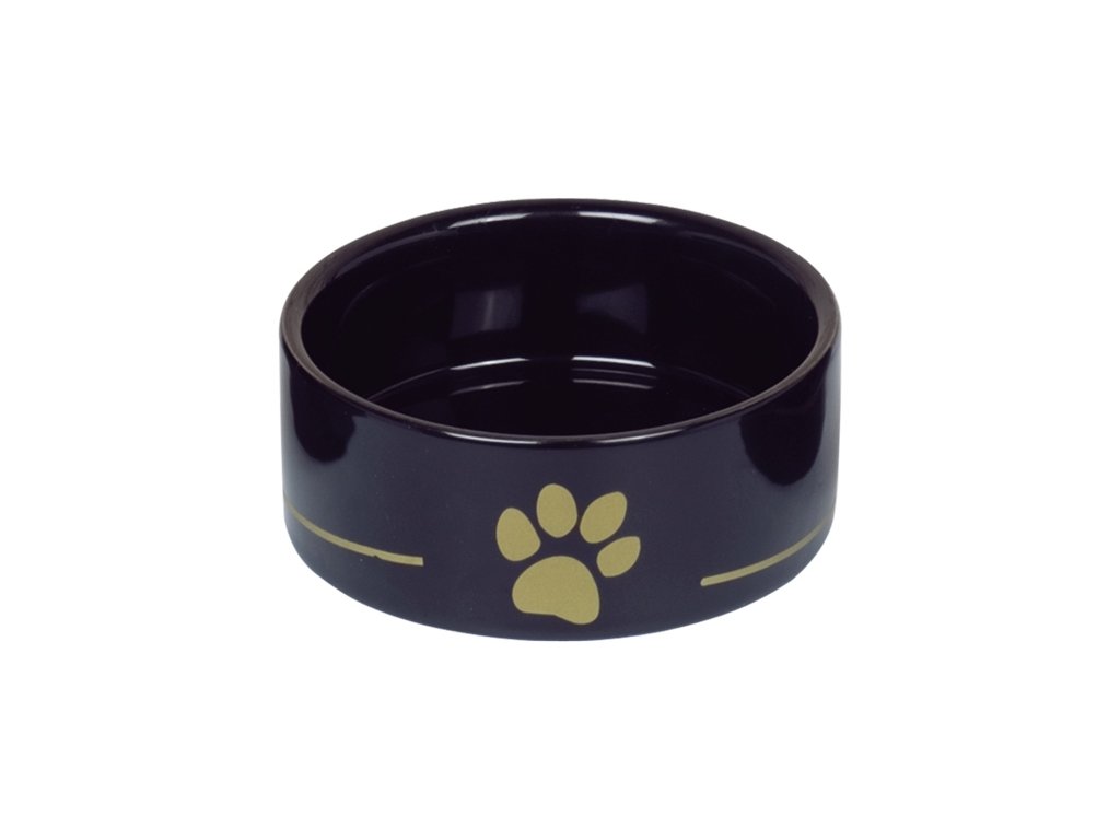 23646 1 nobby keramicka miska golden paw cerna 12 0 x 4 5 cm 0 25 l z kategorie chovatelske potreby a krmiva pro psy misky a davkovace pro psy keramicke misky pro psy