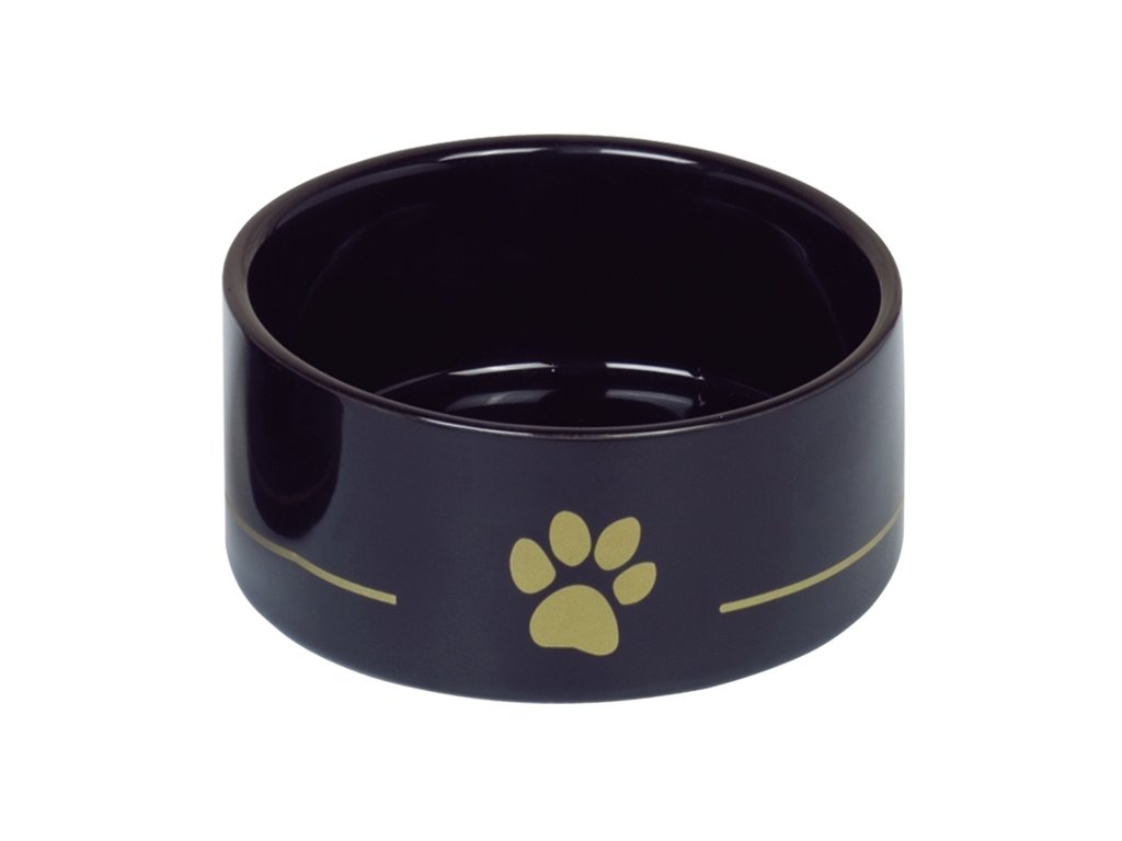 23649 1 nobby keramicka miska golden paw cerna 15 0 x 6 0 cm 0 55 l z kategorie chovatelske potreby a krmiva pro psy misky a davkovace pro psy keramicke misky pro psy