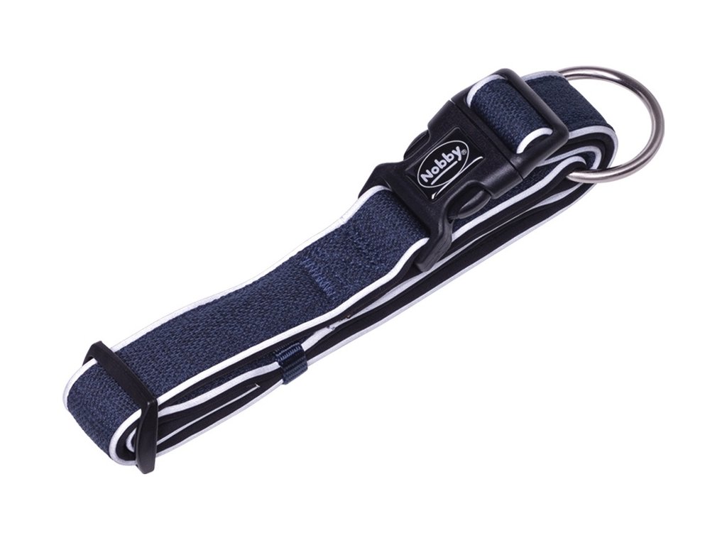 19449 1 nobby cayo obojek nylon reflexni modra xs 20 30cm z kategorie chovatelske potreby a krmiva pro psy obojky voditka a postroje pro psy obojky pro psy