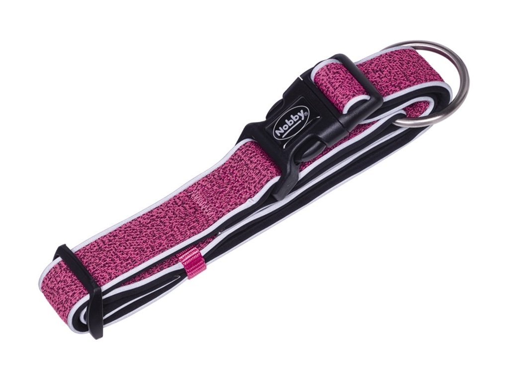 10674 1 nobby cayo obojek nylon reflexni ruzova l xl 50 65cm z kategorie chovatelske potreby a krmiva pro psy obojky voditka a postroje pro psy obojky pro psy