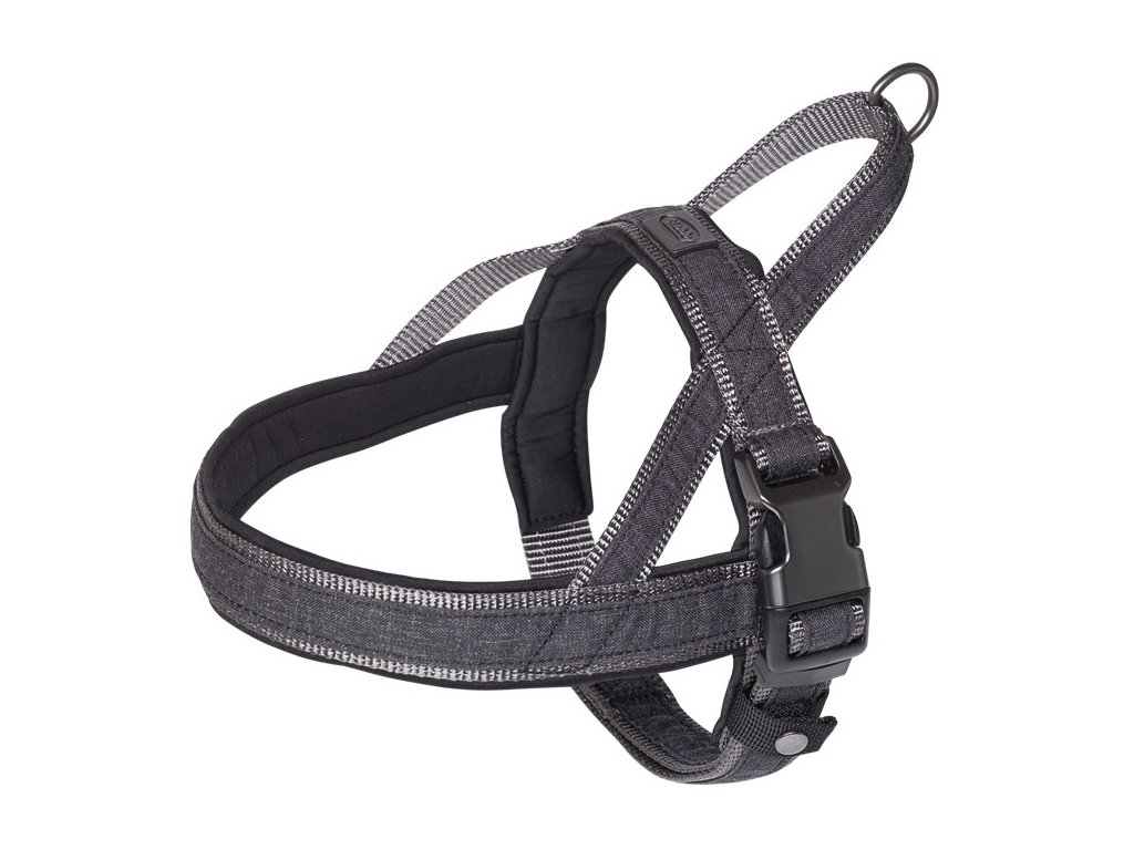 31518 1 nobby linen deluxe norsky postroj l xl cerna z kategorie chovatelske potreby a krmiva pro psy obojky voditka a postroje pro psy postroje pro psy