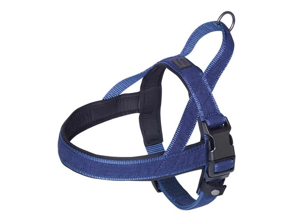 31536 1 nobby linen deluxe norsky postroj xl modra z kategorie chovatelske potreby a krmiva pro psy obojky voditka a postroje pro psy postroje pro psy