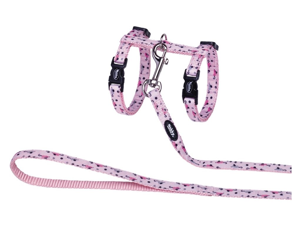 20202 1 nobby mouse pink postroj s voditkem pro kocky ruzovy z kategorie chovatelske potreby a krmiva pro kocky obojky a voditka pro kocky postroje s voditkem pro kocky