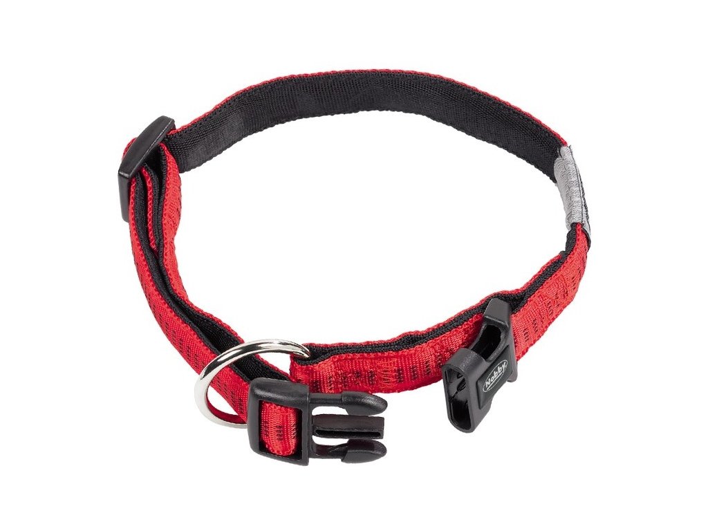 5130 1 nobby soft grip obojek l xl 50 65cm 25mm cervena z kategorie chovatelske potreby a krmiva pro psy obojky voditka a postroje pro psy obojky pro psy