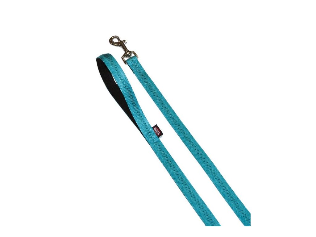 6066 1 nobby soft grip voditko nylon 120cm 20mm tyrkysova z kategorie chovatelske potreby a krmiva pro psy obojky voditka a postroje pro psy voditka pro psy klasicka voditka pro psy
