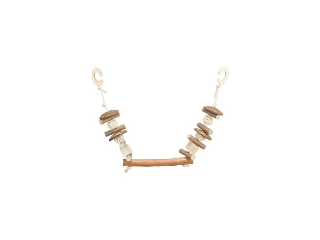 75492 3 trixie okusovaci houpacka do voliery 20x30 cm kokos drevo ratan z kategorie chovatelske potreby pro ptaky a papousky hracky pro papousky houpacky pro papousky