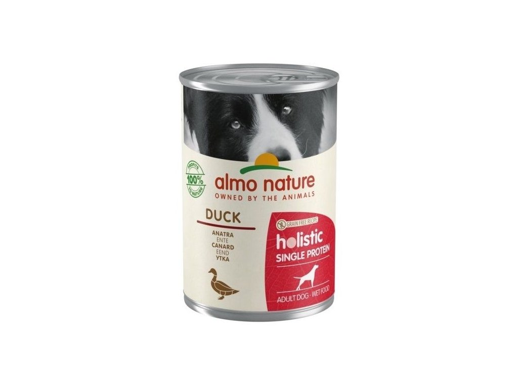 24147 1 almo nature 100 single protein kachna konzerva 400g z kategorie chovatelske potreby a krmiva pro psy krmiva pro psy konzervy pro psy