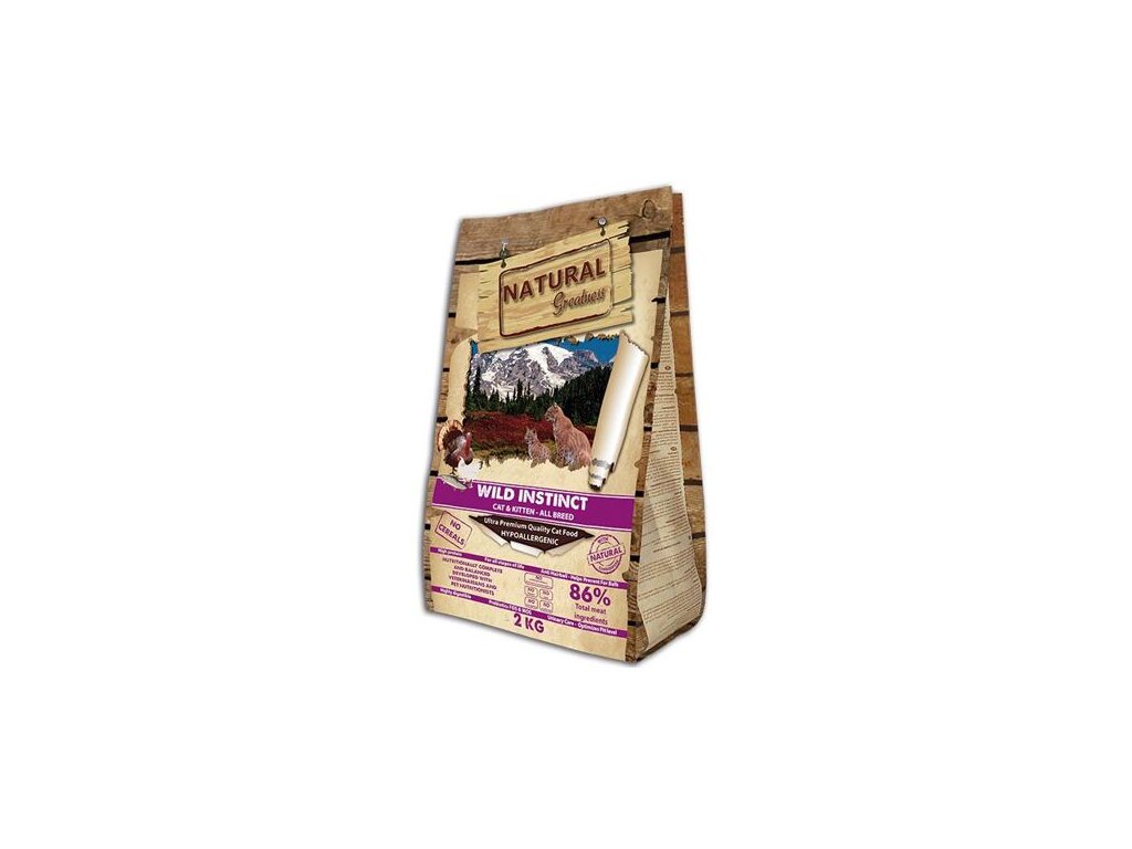 79332 1 natural greatness cat wild instinct 2 kg z kategorie chovatelske potreby a krmiva pro kocky krmivo a pamlsky pro kocky granule pro kocky