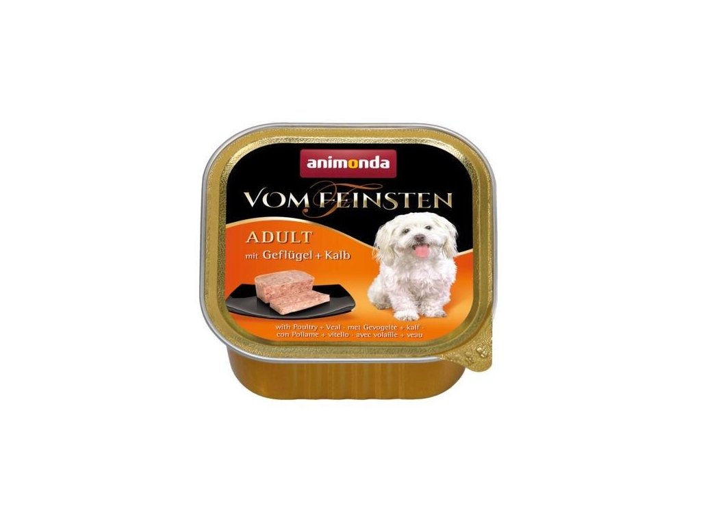 12639 animonda vom feinsten vanicka drubez teleci 150g z kategorie chovatelske potreby a krmiva pro psy krmiva pro psy vanicky pastiky pro psy