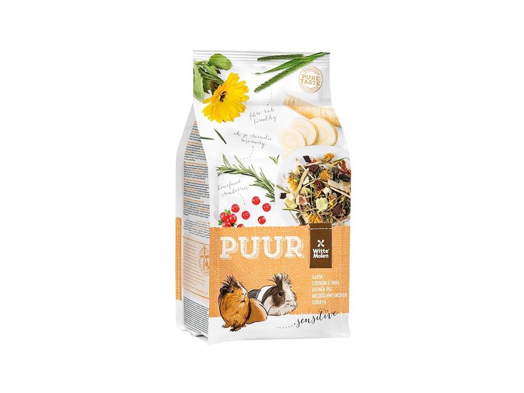 56181 1 puur guinea pig sensitive morce citlive 800 g z kategorie chovatelske potreby a krmiva pro hlodavce a mala zvirata krmiva pro hlodavce a mala zvirata