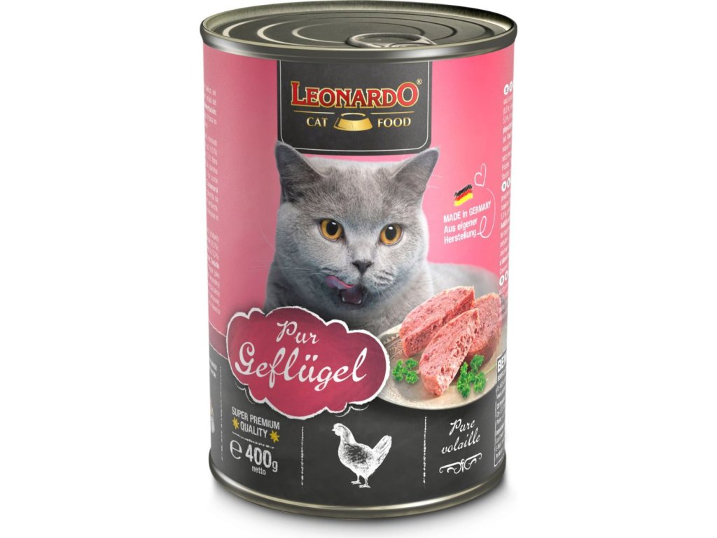 80754 1 leonardo bohate na drubezi maso 400g z kategorie chovatelske potreby a krmiva pro kocky krmivo a pamlsky pro kocky konzervy pro kocky