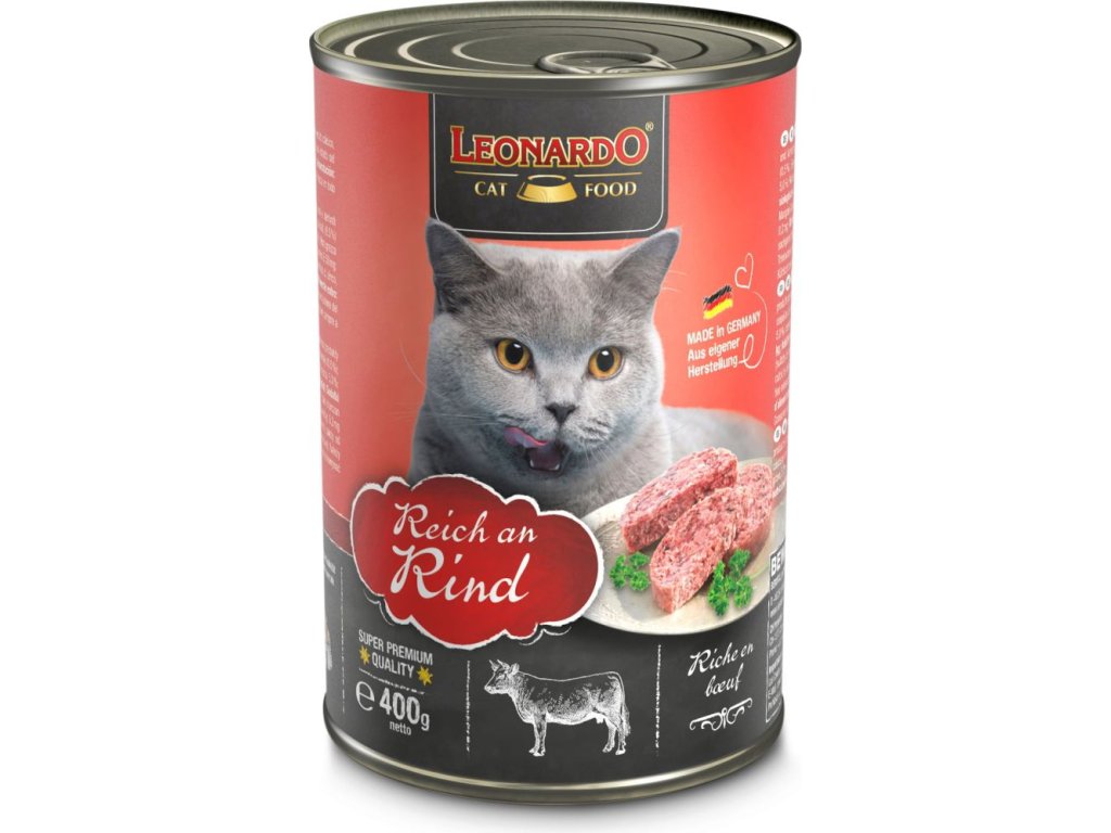 80724 1 leonardo bohate na hovezi maso 400 g z kategorie chovatelske potreby a krmiva pro kocky krmivo a pamlsky pro kocky konzervy pro kocky