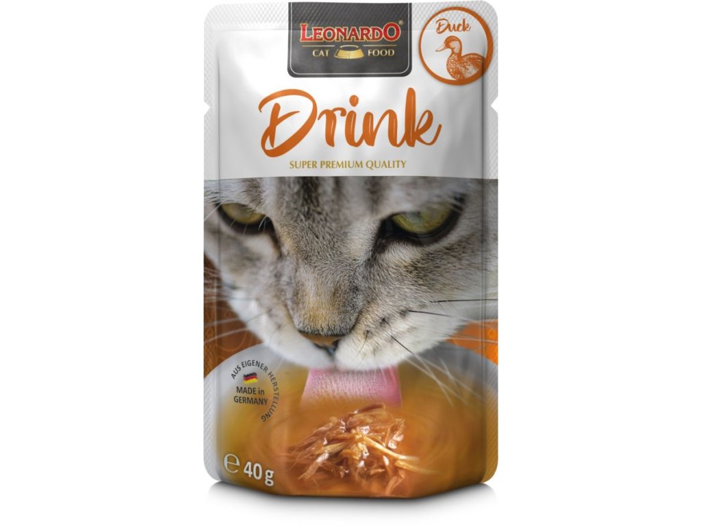 80859 1 leonardo drink s kachnim masem 40 g z kategorie chovatelske potreby a krmiva pro kocky krmivo a pamlsky pro kocky polevky a drinky pro kocky