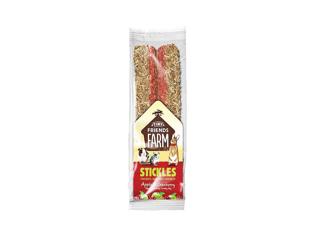 55650 1 supreme tiny farm tycinky jablka a brusinky 2 ks 100 g z kategorie chovatelske potreby a krmiva pro hlodavce a mala zvirata pamlsky pro hlodavce