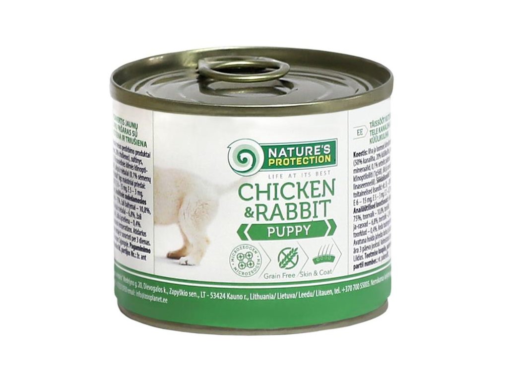 55818 1 nature s protection dog puppy kure kralik konzerva 200g z kategorie chovatelske potreby a krmiva pro psy krmiva pro psy konzervy pro psy