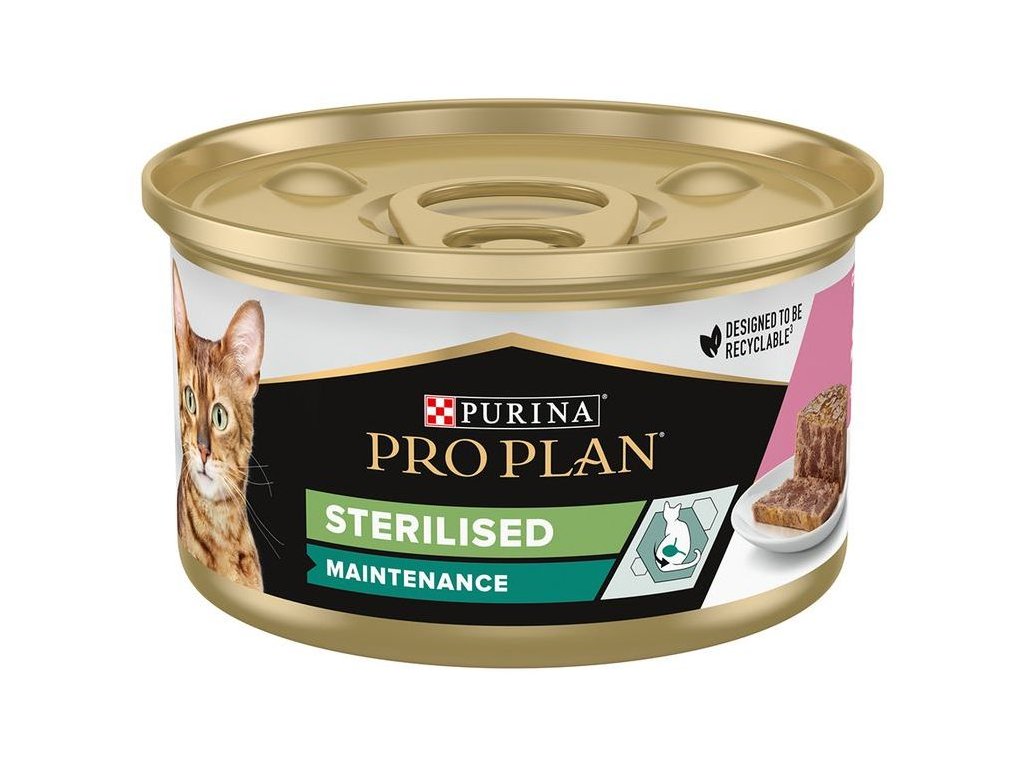 82674 1 pro plan cat konzerva sterilised tunak losos v pastice 85g z kategorie chovatelske potreby a krmiva pro kocky krmivo a pamlsky pro kocky konzervy pro kocky