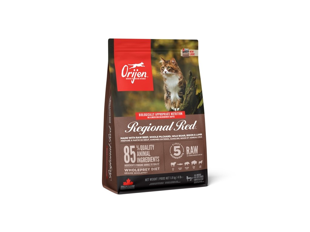 15450 orijen cat regional red 1 8 kg z kategorie chovatelske potreby a krmiva pro kocky krmivo a pamlsky pro kocky granule pro kocky