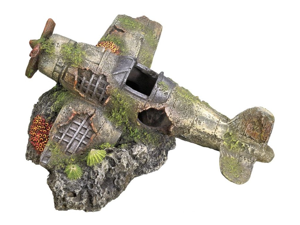 28116 1 nobby akvarijni dekorace vrak letadla 19 x 18 7 x 8 5 cm z kategorie akvaristicke a teraristicke potreby dekorace do akvaria lode vraky