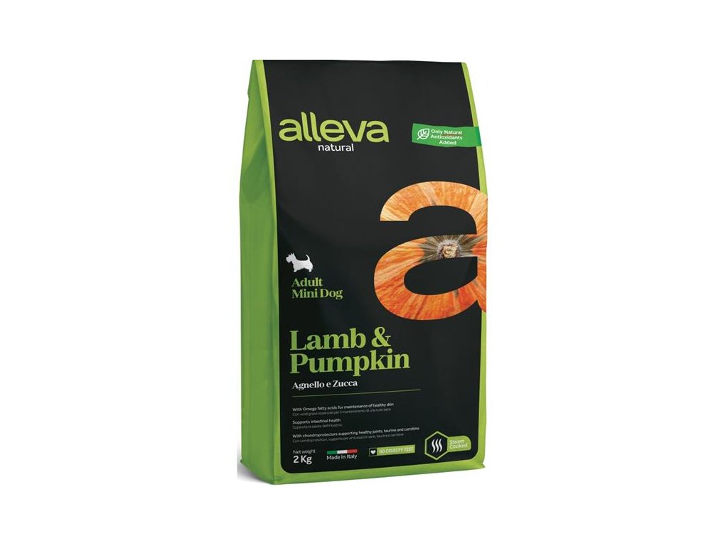 56787 1 alleva natural dog dry adult lamb pumpkin mini 2kg z kategorie chovatelske potreby a krmiva pro psy krmiva pro psy granule pro psy