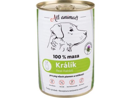 91498 all animals konzerva pro psy kralik mlety 400g