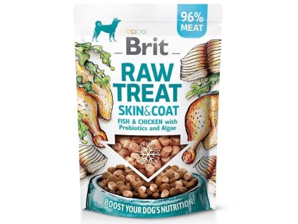 58778 1 brit raw treat skin coat fish chicken 40g z kategorie chovatelske potreby a krmiva pro psy pamlsky pro psy pamlsky susene mrazem pro psy