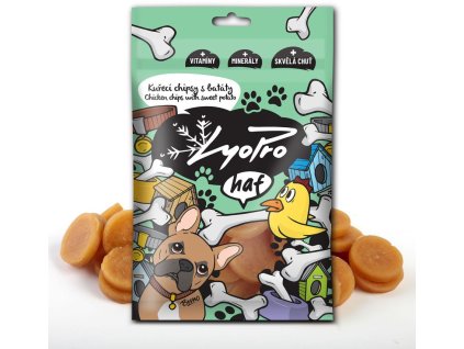 90693 1 lyopro dog pochoutka kureci chipsy s bataty 70g