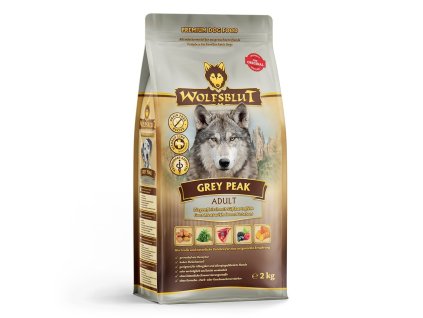 102166 wolfsblut dog adult grey peak 2kg
