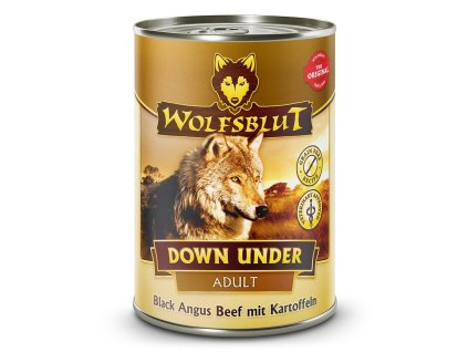 102211 konzerva wolfsblut dog adult down under 395g