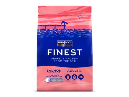 114379 fish4dogs granule male pro dospele psy finest losos s bramborami 1 5 kg 1